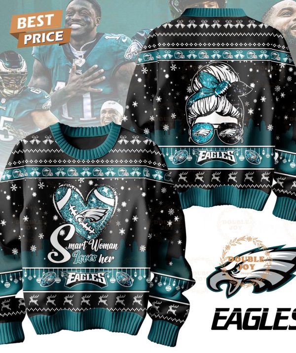 Philadelphia Eagles Smart Woman Loves Her Christmas Sweater