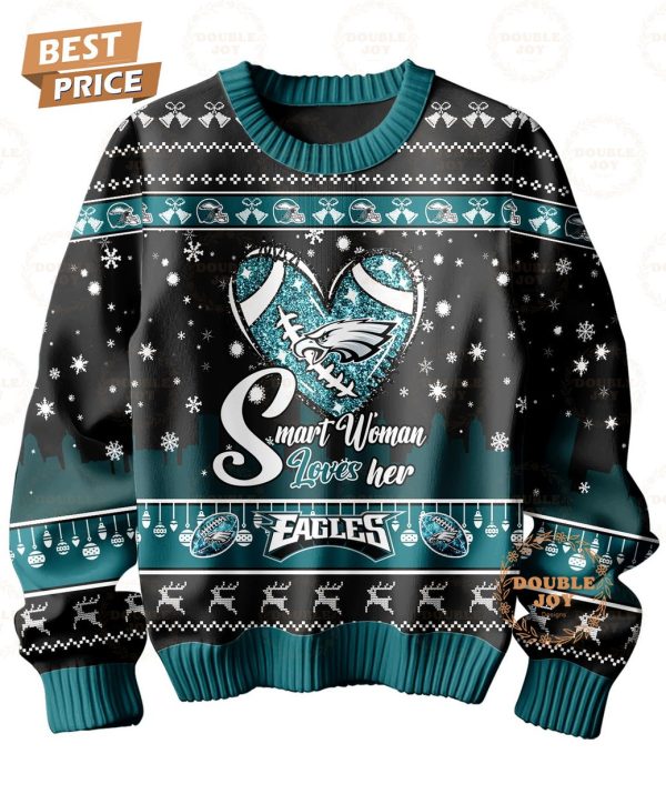 Philadelphia Eagles Smart Woman Loves Her Christmas Sweater