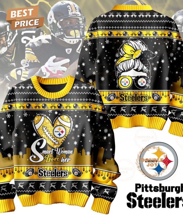 Pittsburgh Steelers Smart Woman Loves Her Christmas Sweater