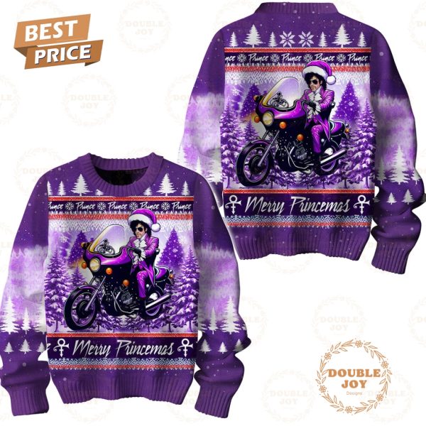 Prince Purple Motorcycle Christmas Sweater