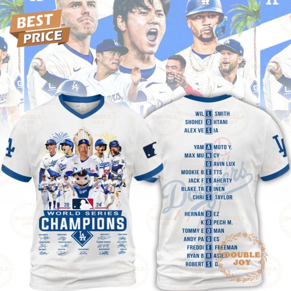 2024 World Series Champs LA Dodgers T-Shirt, Hoodie – White