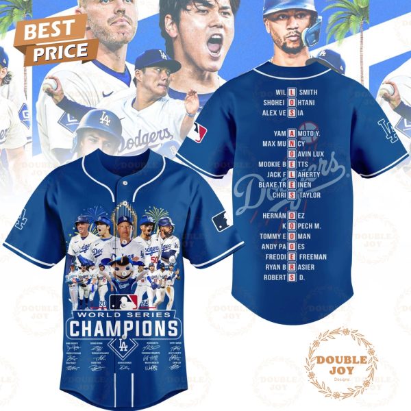 World Series Champions 2024 LA Dodgers Baseball Jersey – Blue