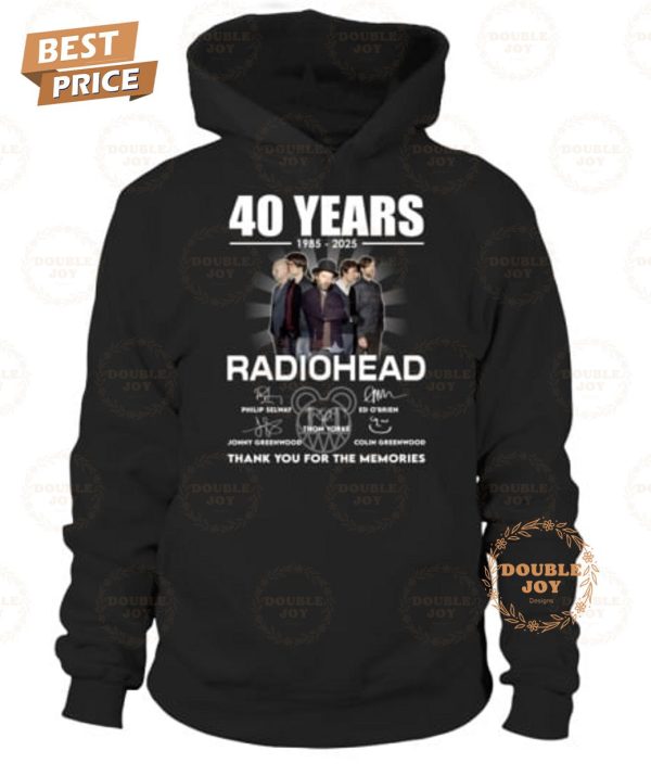 Radiohead 40 Years 1985-2025 Thank You For The Memories T-Shirt