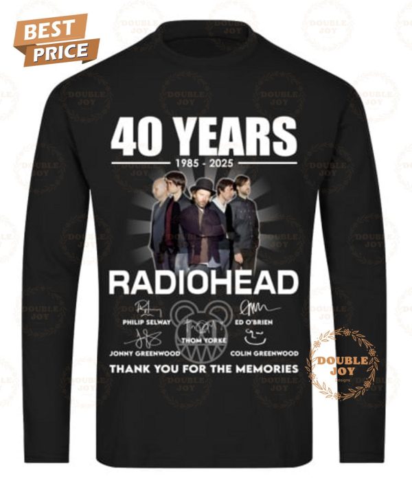 Radiohead 40 Years 1985-2025 Thank You For The Memories T-Shirt