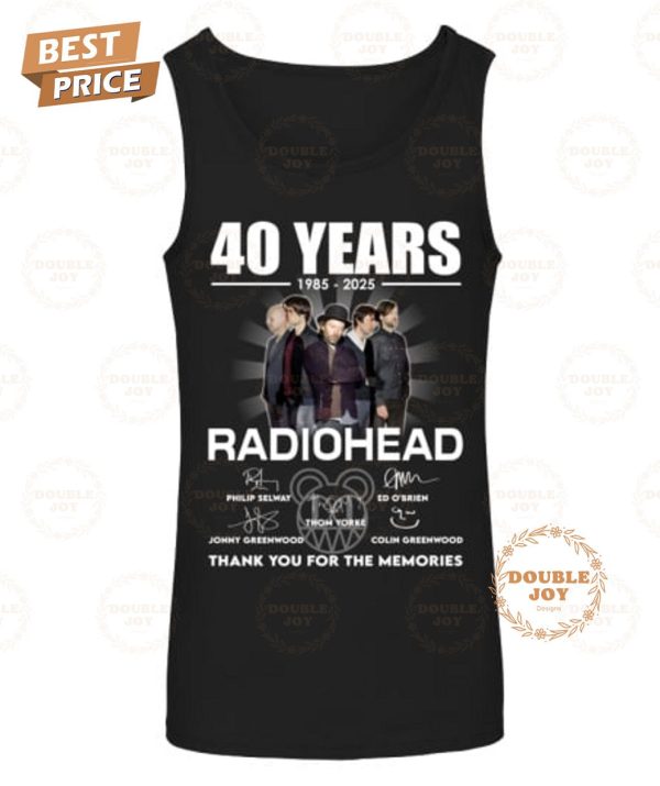 Radiohead 40 Years 1985-2025 Thank You For The Memories T-Shirt