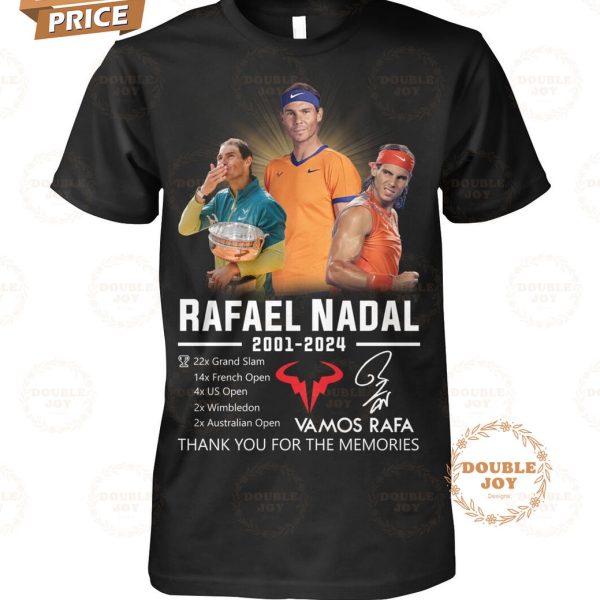 Rafael Nadal 2001-2024 Thank You For The Memories 2D T-Shirt