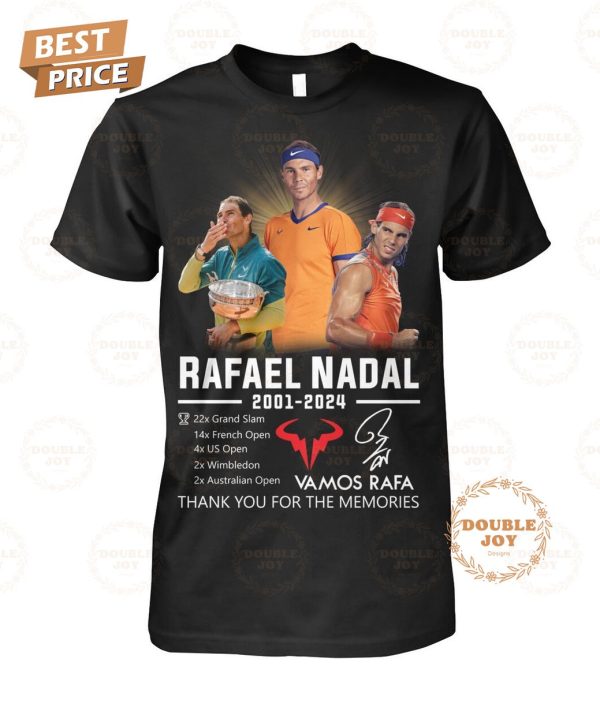 Rafael Nadal 2001-2024 Thank You For The Memories 2D T-Shirt