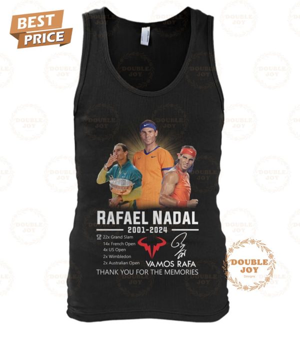 Rafael Nadal 2001-2024 Thank You For The Memories 2D T-Shirt