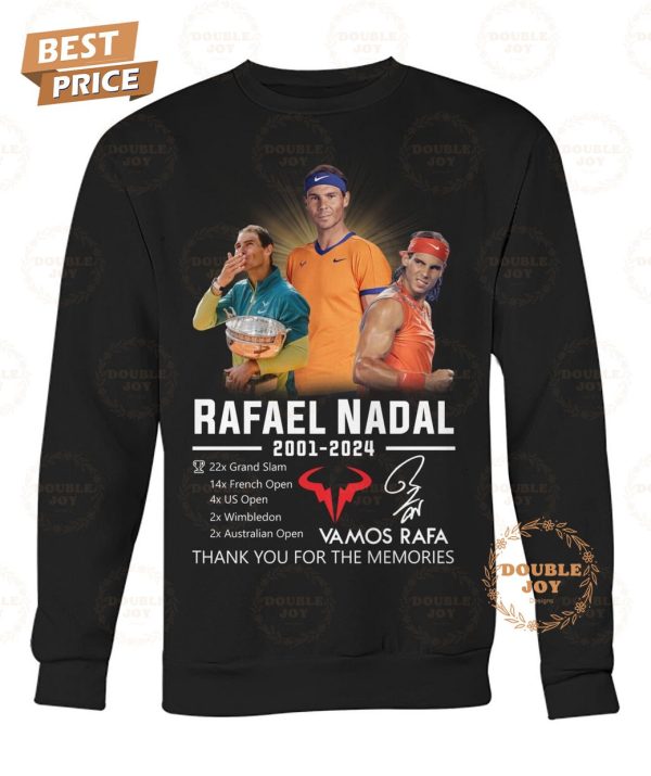 Rafael Nadal 2001-2024 Thank You For The Memories 2D T-Shirt