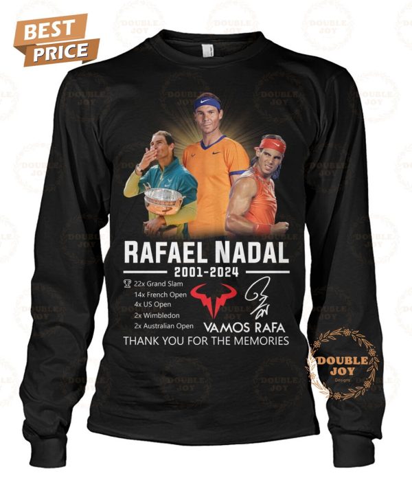 Rafael Nadal 2001-2024 Thank You For The Memories 2D T-Shirt