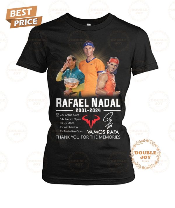 Rafael Nadal 2001-2024 Thank You For The Memories 2D T-Shirt