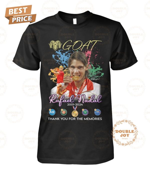 Rafael Nadal Goat 2001-2024 Thank You For The Memories 2D T-Shirt