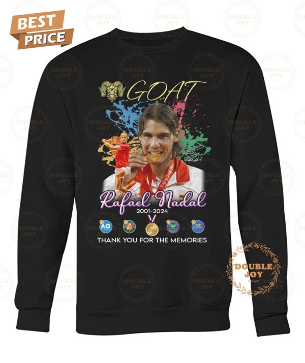 Rafael Nadal Goat 2001-2024 Thank You For The Memories 2D T-Shirt