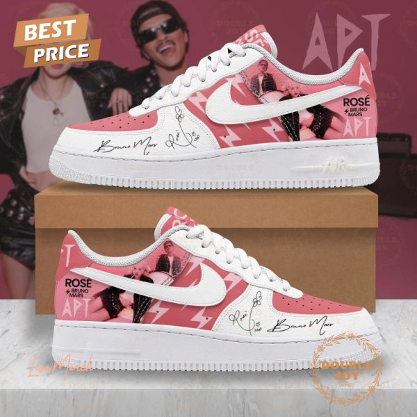 Rose X Bruno Mars APT Pink Air Force 1 Sneakers