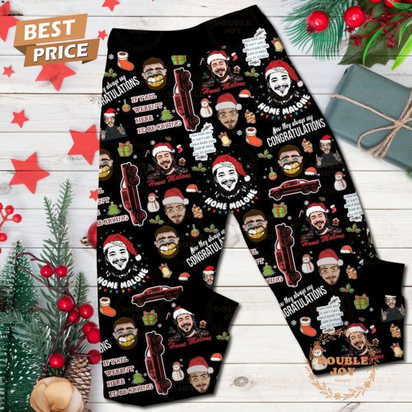 Home Malone All I Want For Christmas Fleece Pajamas Set