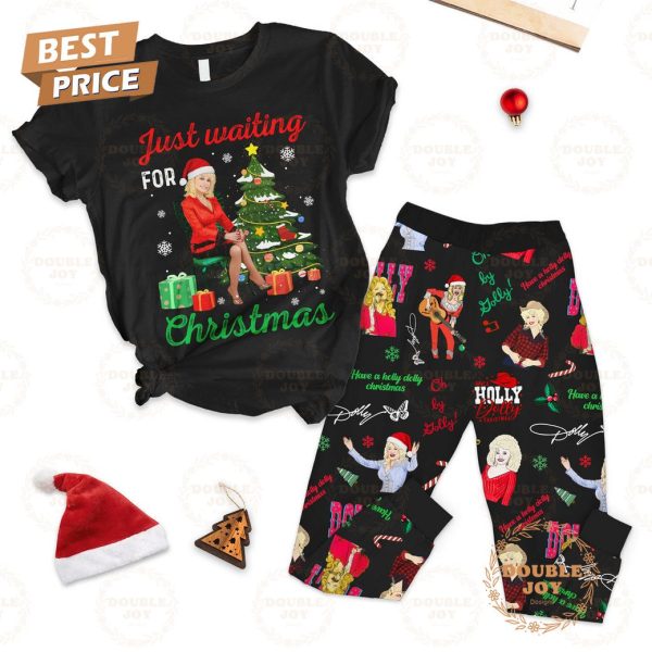 Just Waiting For Dolly Parton Christmas Fleece Pajamas Set