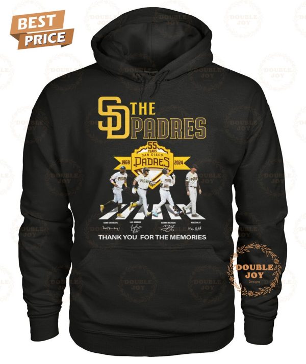 San Diego Padres 55 Years 1969-2024 Thank You For The Memories T-Shirt