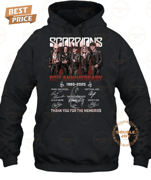 Scorpions 60th Anniversary 1965-2025 Thank You For The Memories T-Shirt