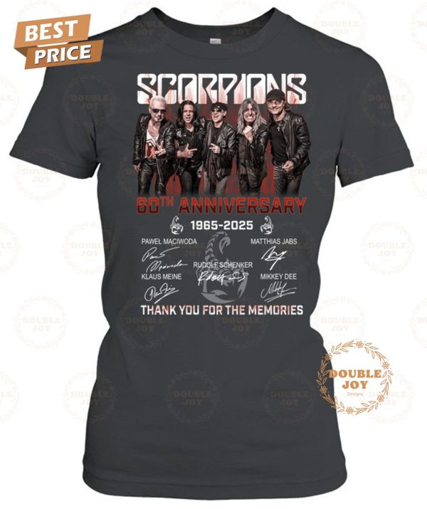 Scorpions 60th Anniversary 1965-2025 Thank You For The Memories T-Shirt