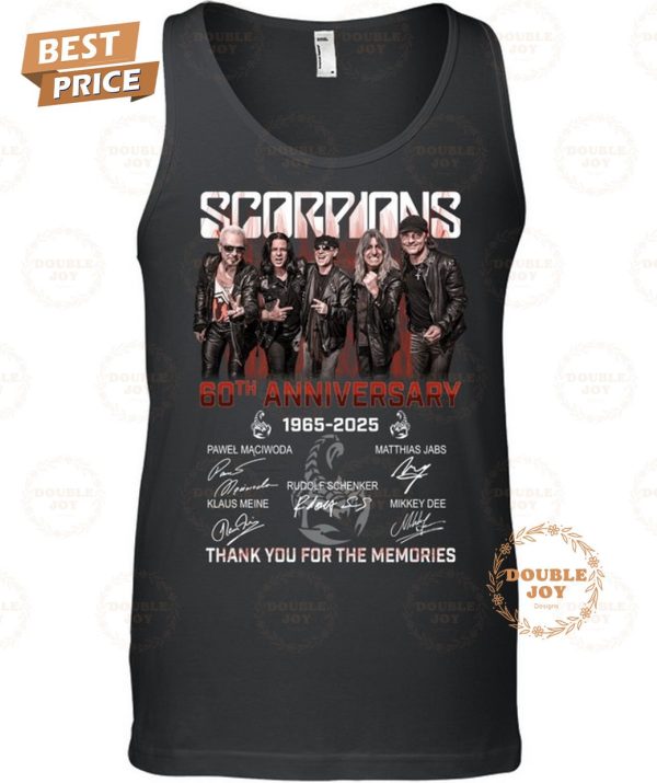 Scorpions 60th Anniversary 1965-2025 Thank You For The Memories T-Shirt