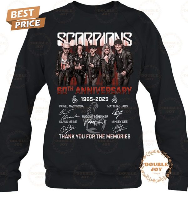 Scorpions 60th Anniversary 1965-2025 Thank You For The Memories T-Shirt