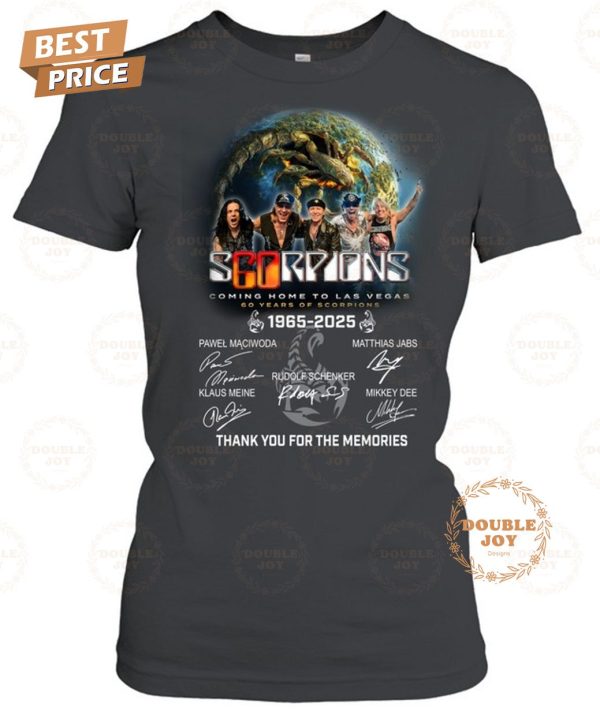 Scorpions Coming Home To Las Vegas 60th Anniversary 1965-2025 Thank You For The Memories T-Shirt