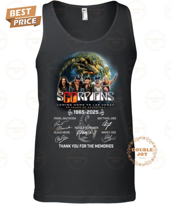 Scorpions Coming Home To Las Vegas 60th Anniversary 1965-2025 Thank You For The Memories T-Shirt