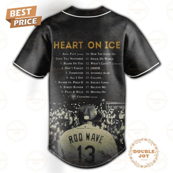 Rod Wave Heart On Ice Baseball Jersey