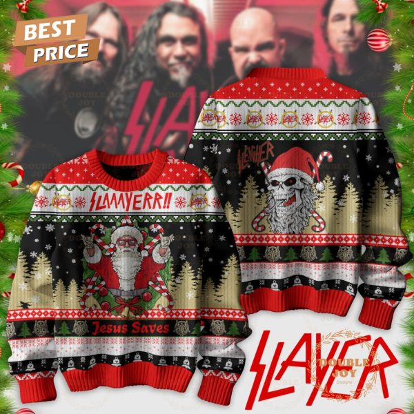 Slayer Band Slaaayerr!! Jesus Saves Christmas Sweater