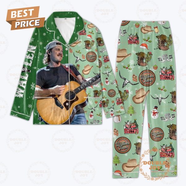 Morgan Wallen Tour Merry Christmas Pajamas Set – Green