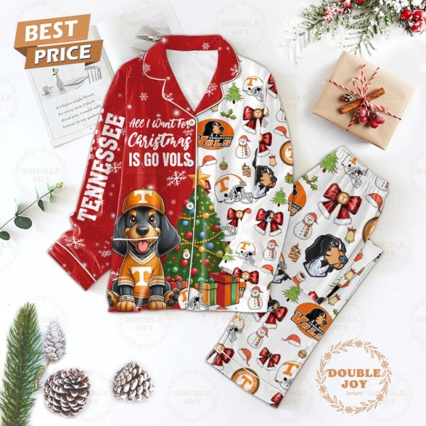 Tennessee Volunteers All I Want For Christmas Is Go Vols Pajamas Set