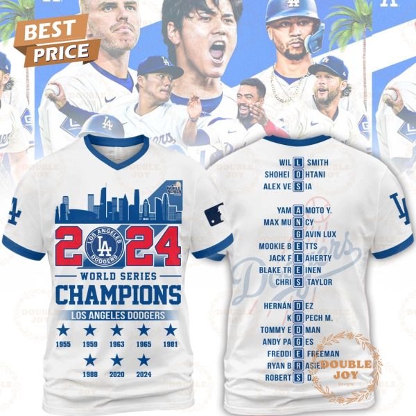 2024 World Series Champions LA Dodgers T-Shirt, Hoodie – Blue – YA81