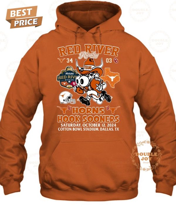 Texas Longhorns Red River Hook Sooners Saturday October 12 2024 T-Shirt