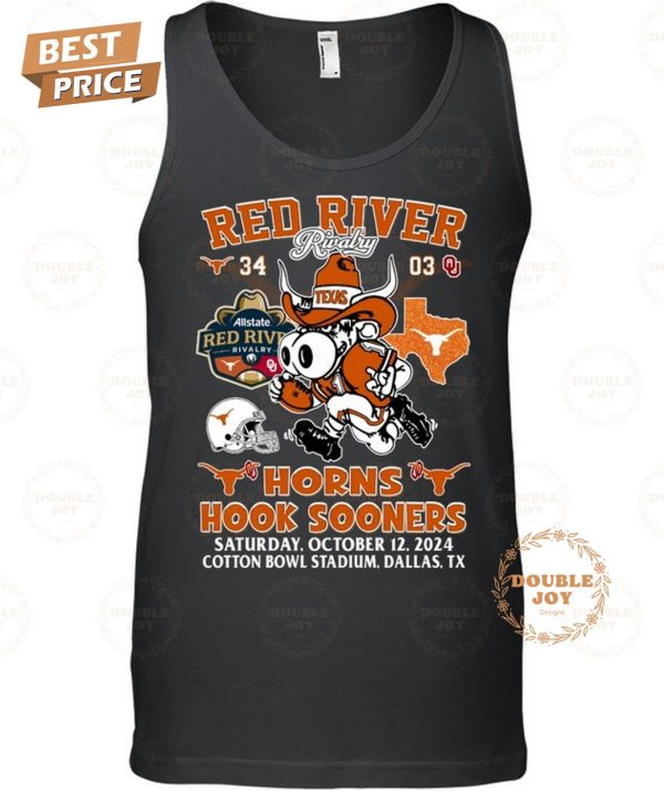 Texas Longhorns Red River Hook Sooners Saturday October 12 2024 T-Shirt