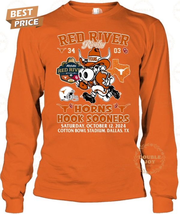 Texas Longhorns Red River Hook Sooners Saturday October 12 2024 T-Shirt