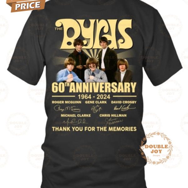 The Byrds 60th Anniversary 1964-2024 Thank You For The Memories T-Shirt