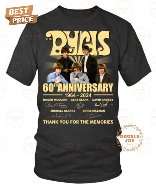 The Byrds 60th Anniversary 1964-2024 Thank You For The Memories T-Shirt