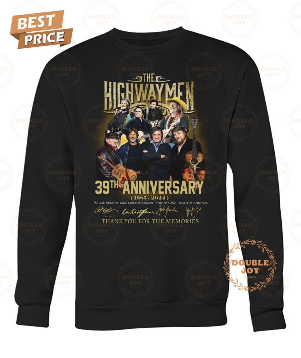 The Highwaymen 39th Anniversary 1985-2024 Thank You For The Memories T-Shirt