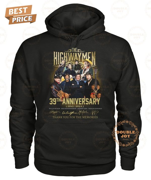 The Highwaymen 39th Anniversary 1985-2024 Thank You For The Memories T-Shirt