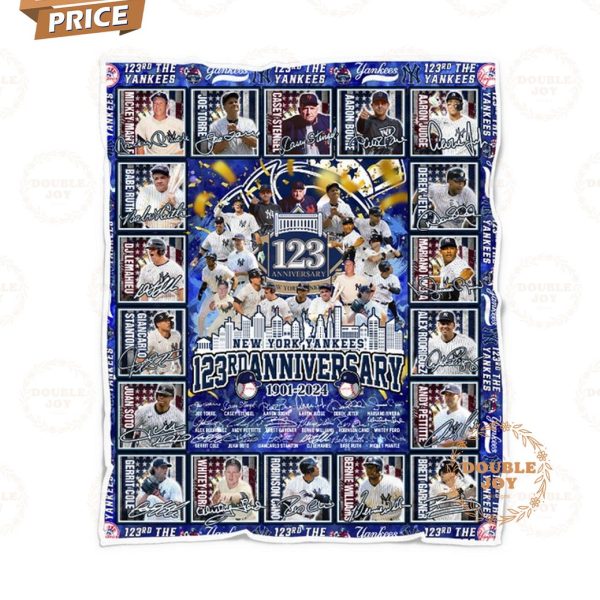 New York Yankees 123rd Anniversary 1901-2024 Blanket