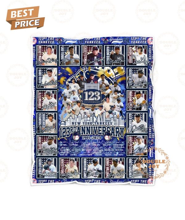 New York Yankees 123rd Anniversary 1901-2024 Blanket