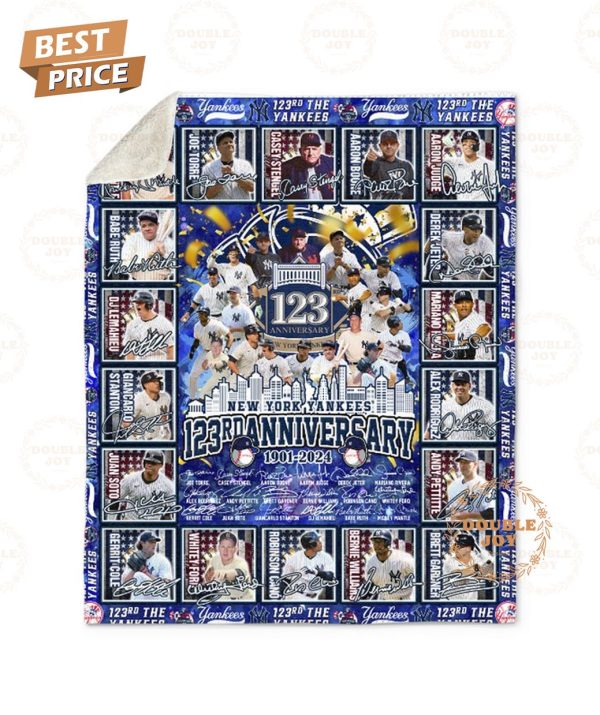 New York Yankees 123rd Anniversary 1901-2024 Blanket