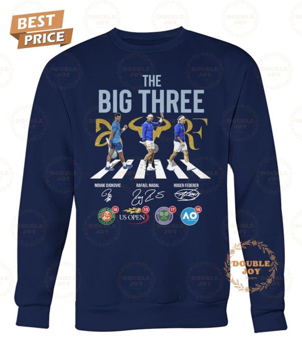 There Big Three Novak Djokovic Rafael Nadal Roger Federer T-Shirt