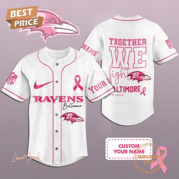 Together We Fight Baltimore Ravens Custom Name Baseball Jersey