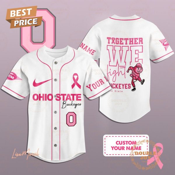 Together We Fight Ohio State Buckeyes Custom Name Baseball Jersey