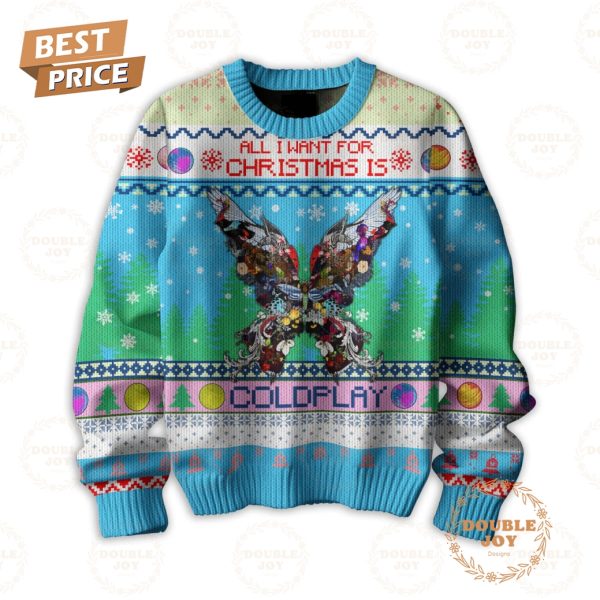 All I Want For Christmas Is Coldplay Rock Band Everyone Is An Alien Somewhere Sweater