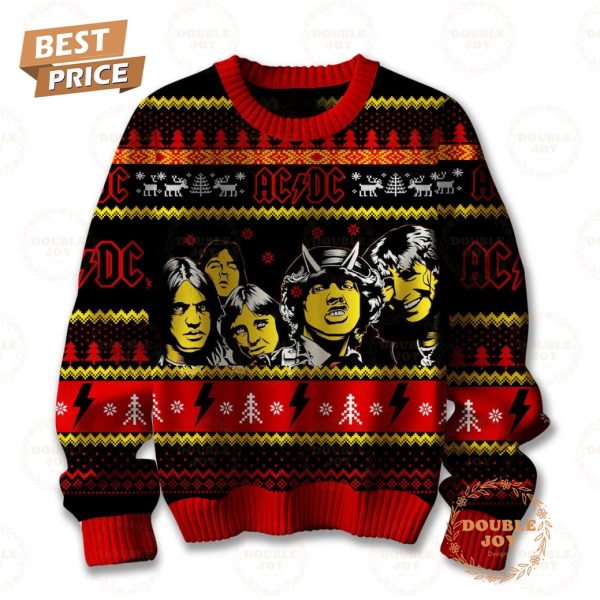 High Voltage AC/DC Rock Band 1975 Rock & Roll Christmas Sweater