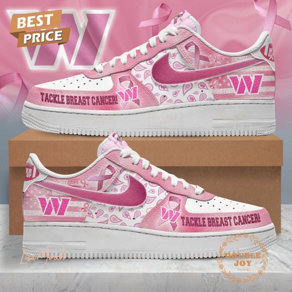 Washington Commanders Tackle Breast Cancer Air Force 1 Sneakers