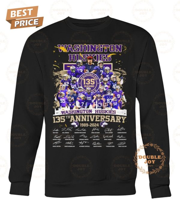 Washington Huskies 135th Anniversary 1889-2024 T-Shirt