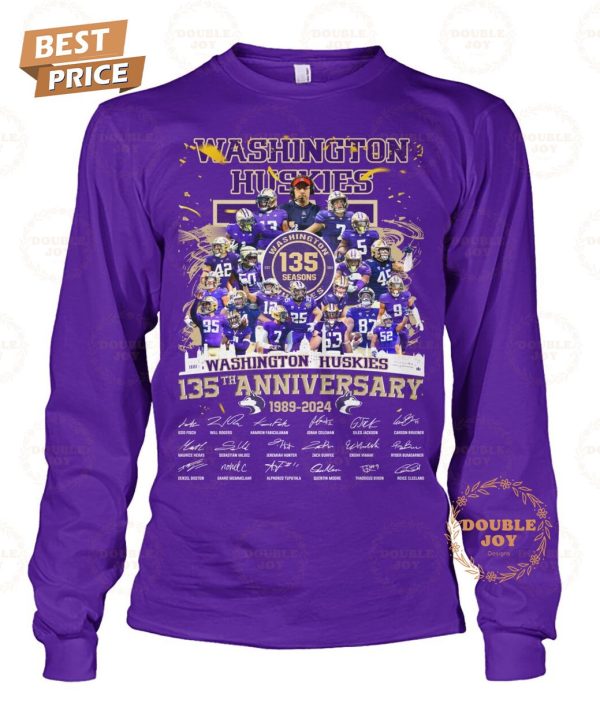 Washington Huskies 135th Anniversary 1889-2024 T-Shirt